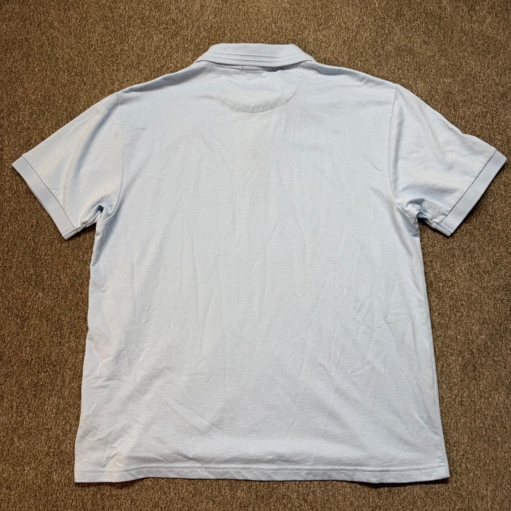 Scotch & Soda Mens XL Light Blue Textured Short Sleeve Polo Shirt 1963563 - Picture 7 of 7